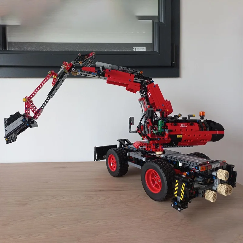 2585 pçs moc escavadeira com rodas acessórios modelo blocos de construção diy ideia criativa educação brinquedos crianças presente natal aniversário