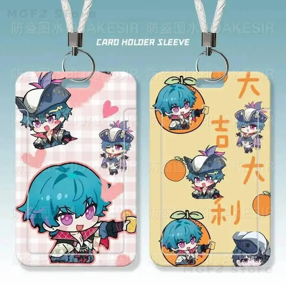 

Hot Anime 2026 Game Brant Theme Wuthering Waves Card Badge Holder with Keychain Key Chain Hang Rope Key Rings Japanese Gift