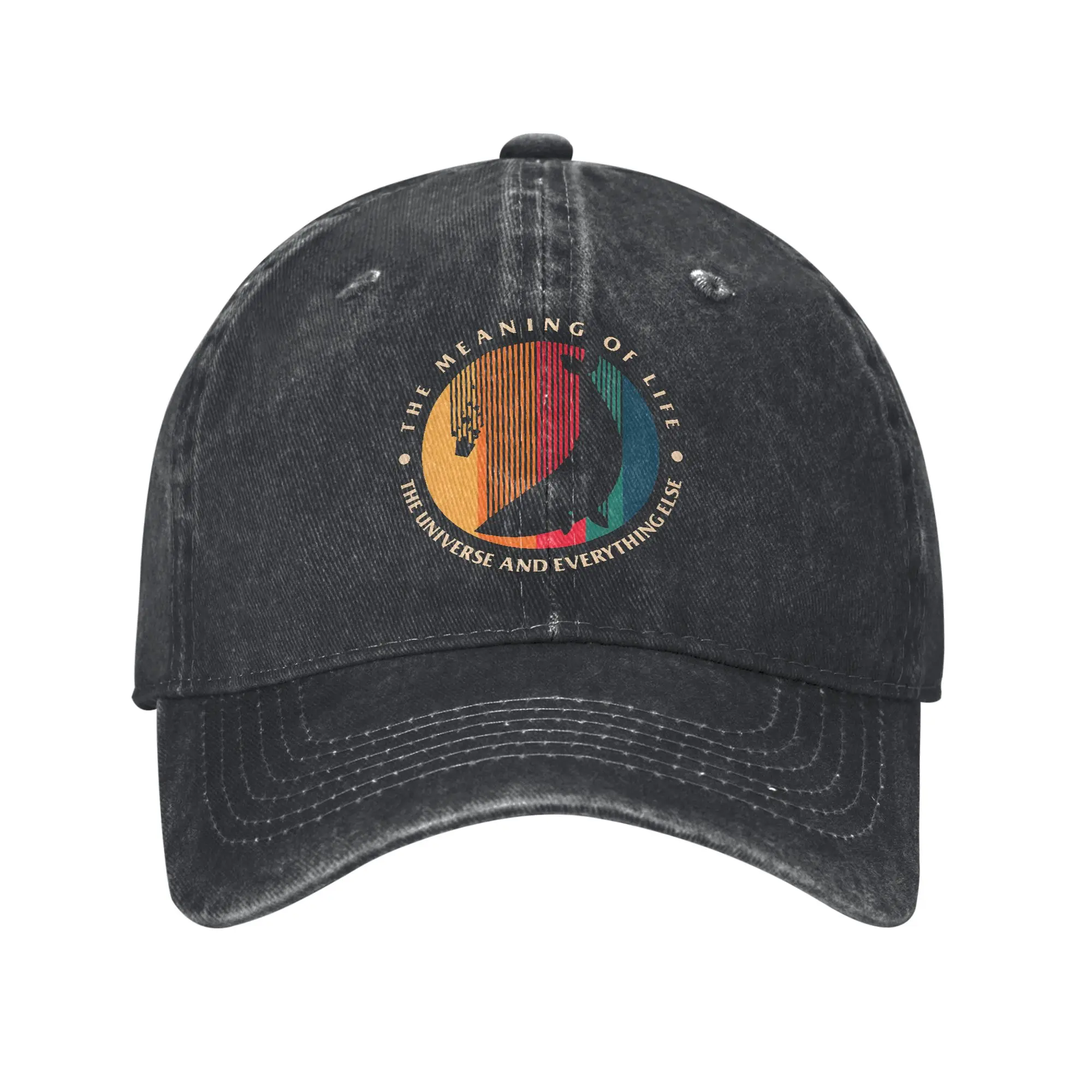 Unisex dont panic 42 The Answer To Life The Universe And Everything Douglas Adams Hat Vintage Distressed Baseball Cap Adjustable