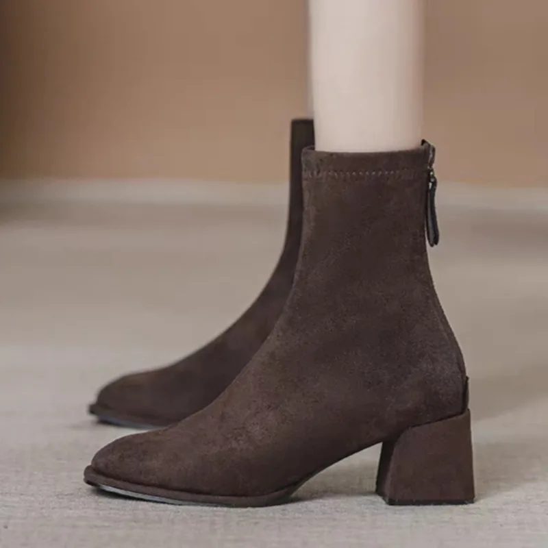 المألوف سستة مصمم المرأة الخريف الجلد المدبوغ التسوق حفلة حذاء من الجلد 2025 الرجعية بلون في الهواء الطلق الأحذية النسائية الرسمية #1