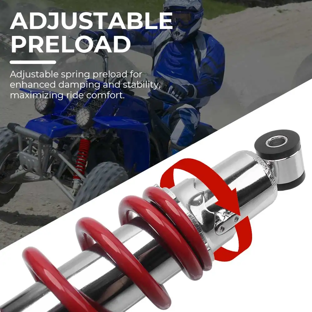1Pair ATV Accessories Front Air Front Shocks Absorbers Steel+Aluminium Alloy Adjustable Red For Yamaha Banshee 350 YFZ350 2006