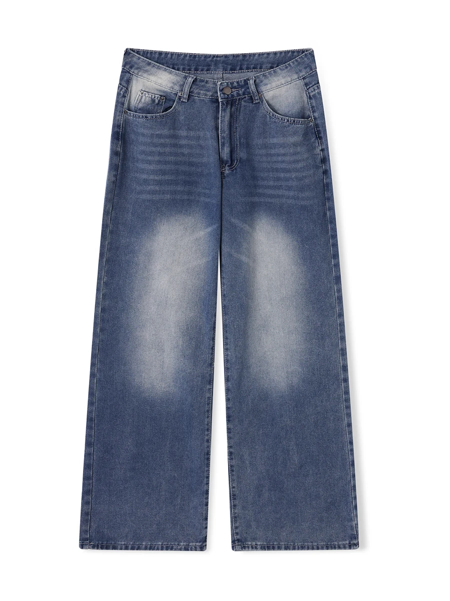 

High Waisted Flared Denim Jeans with Chic Floral Embroidery Detailing for a Stylish and Trendy Look at Work or Out on the Town