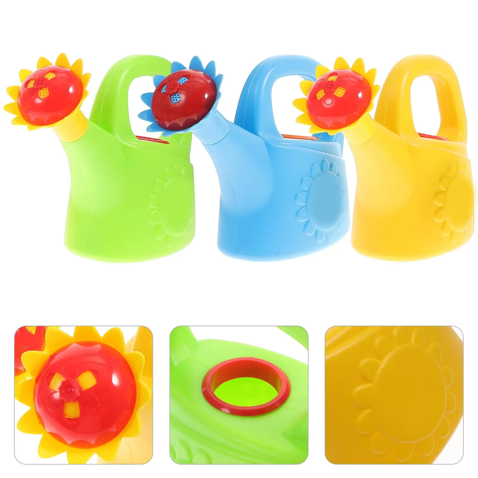 

3Pcs Household Bath Toys Interesting Garden Toys Multi-function Watering Pots Kids Accessory Random Color