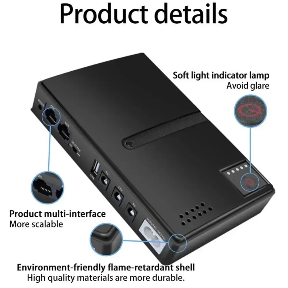 DC1036P DC UPS Portable Power Supply 5V9V12V 36W For Router Switch Mobile Phone For Power Tool Accessory In Stock Wholesale