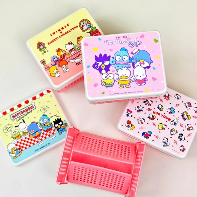 

Sanrio Kawaii Hello Kitty Folding Basket My Melody Hanyodon Anime Cartoon Multifunctional Foldable Desktop Utility Storage Box