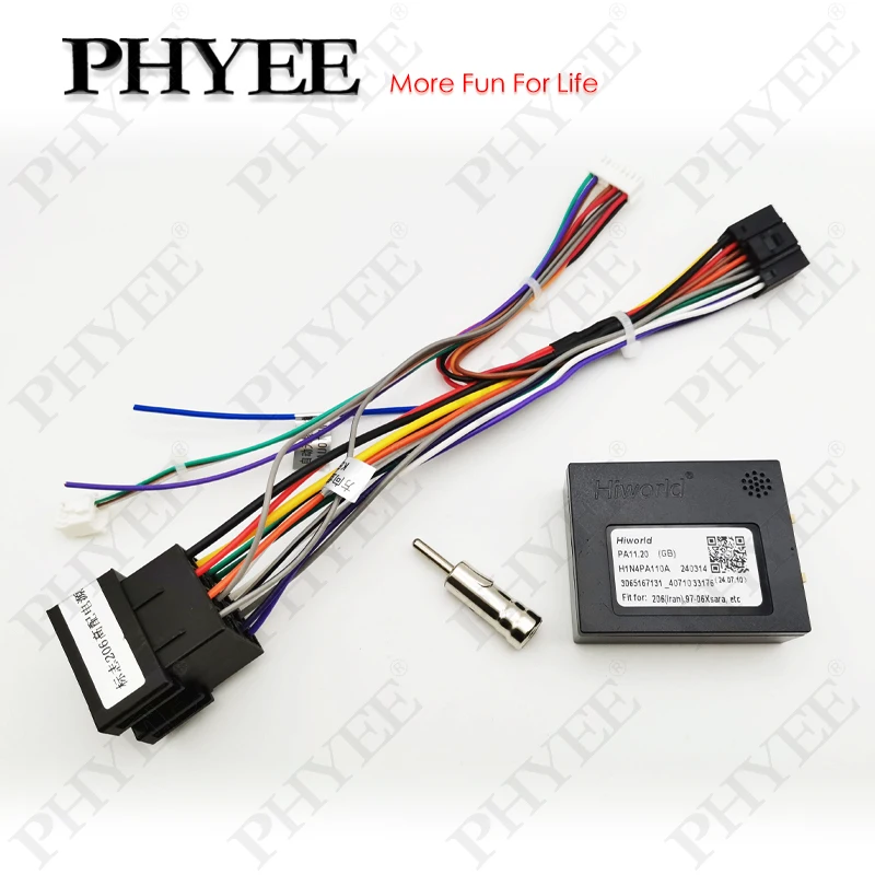 

Radio Wiring Harness CAN Bus Decoder 16Pin Plug to ISO Connector Car Android Cable Adapter for Peugeot 206 307 Citroen Xsara