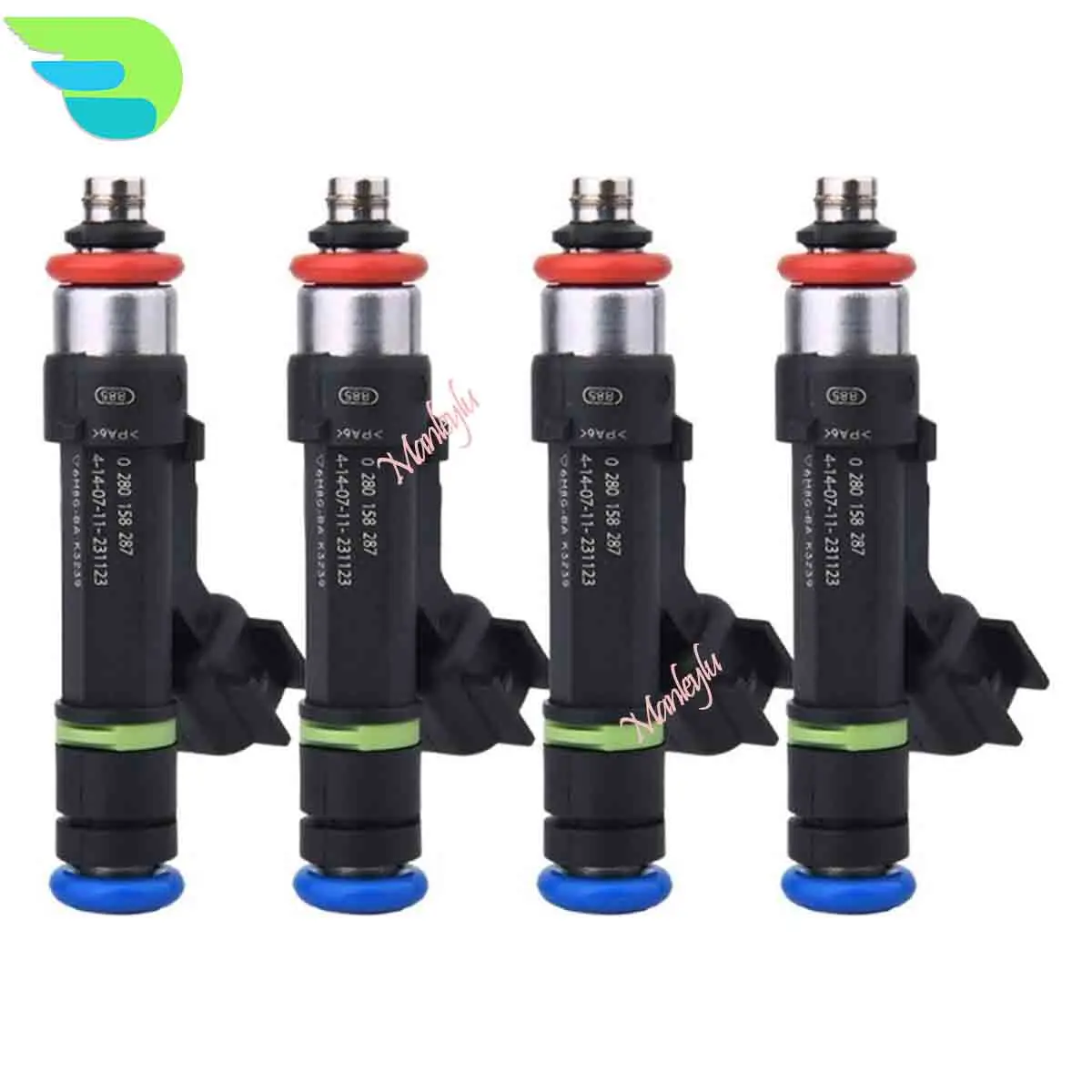 

0280158287 4X Fuel Injector For Mazda 3 5 6 MX5 1.8-2.3 MZR DISI AWD 02-09 Nozzle Injection Car Engine Injectors