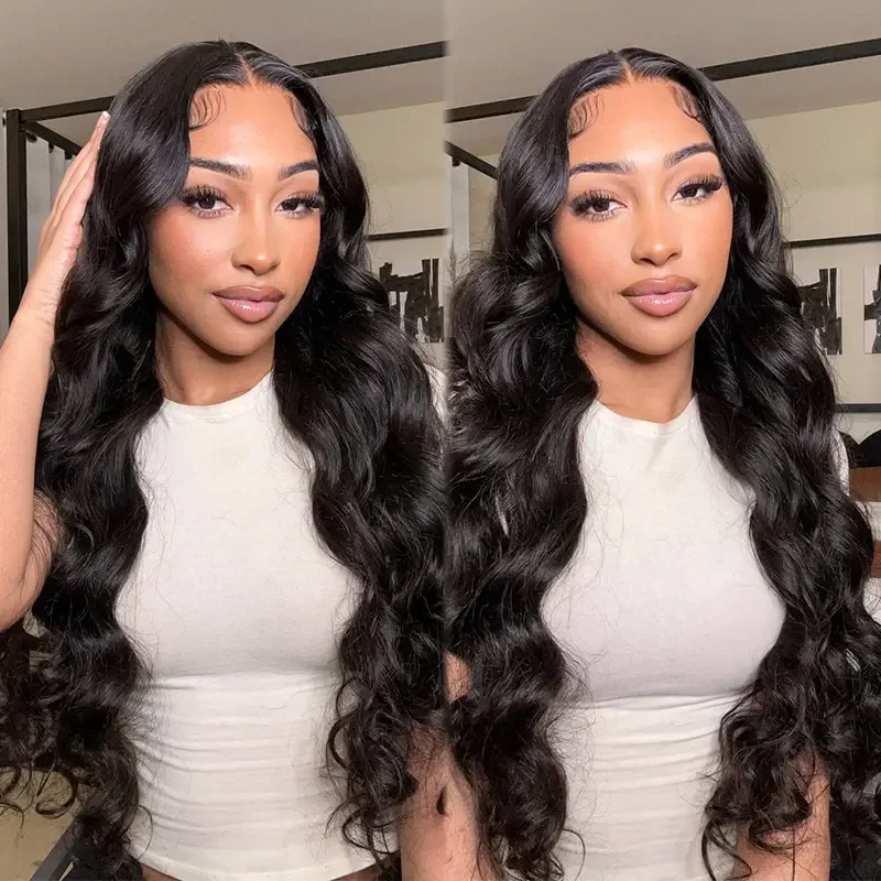 

Body Wave 13x6 HD Lace Frontal Human Hair Wig 40 Inch Lace Front Human Hair Wigs Wet And Wavy 250 Density 100 Human Hair Wigs