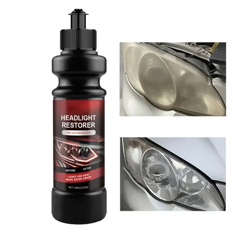 Headlight Repair Polish Paste Auto Headlight Restoration Repair Paste Short-Term Protection Headlight Cleaning Tool For Sedan