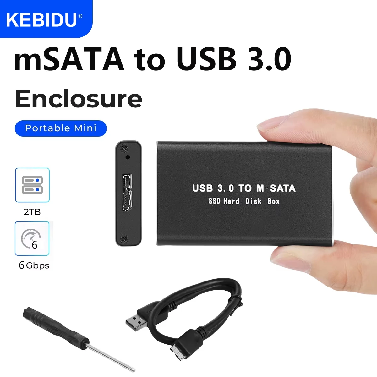 

mSATA to USB 3.0 SSD Case Enclosure Mini SATA USB Adapter External Solid State Disk Box for PC Laptop 30x50 mSATA HD Hard Disk