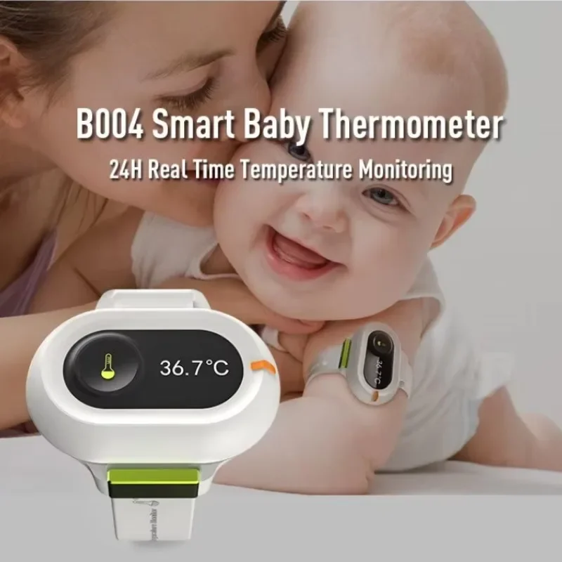 Baby digitales Smart-Thermometer-Armband, Bluetooth-Körper, berührungsloser Kontakt, Mini-Multi-Thermometer für drinnen und draußen, Zuhause