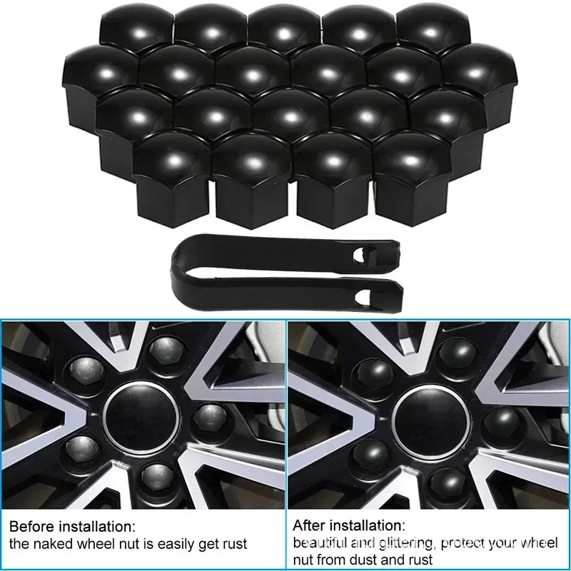 

20Pc Universal 17 19 21 mm Plastic Car Wheel Nut Covers Bolt Caps For Lada Samara Vaz 2110 2109 2112 2114 Largus Car Accessories