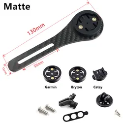 Short Version Bicycle Computer Mount Full Carbon 3K Road MTB Handlebar Mount Holder Support For Cateye Bryton iGpsport Blackbird