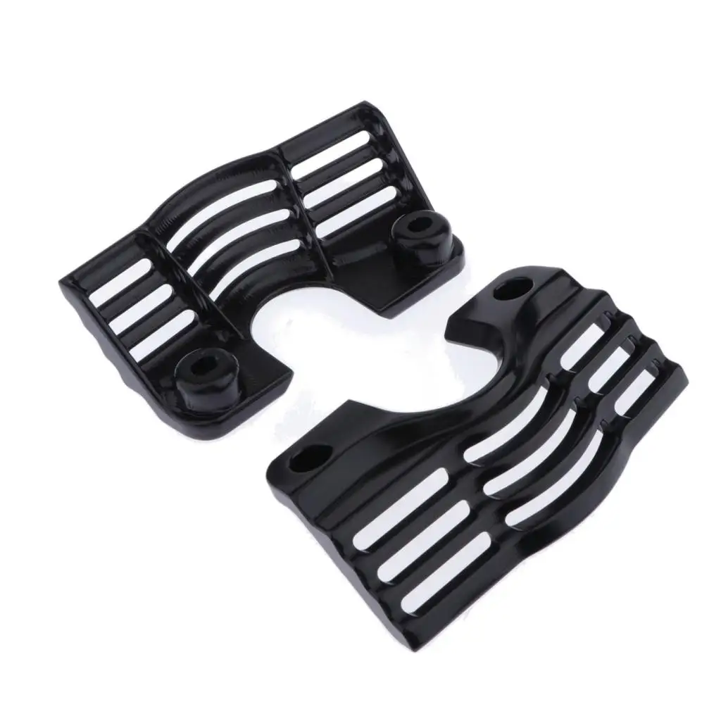 

Stepped Slotted Head Bolt Cover Finned Spark Plug Protector Chrome Shine for Trike Motorcycles