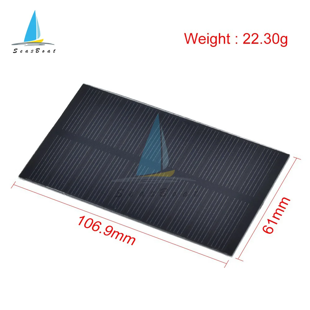 Smart Electronics Solar Panel 1W 5V Electronic DIY Small Solar Panel for Cellular Phone Charger Home Light Toy etc Solar Cell