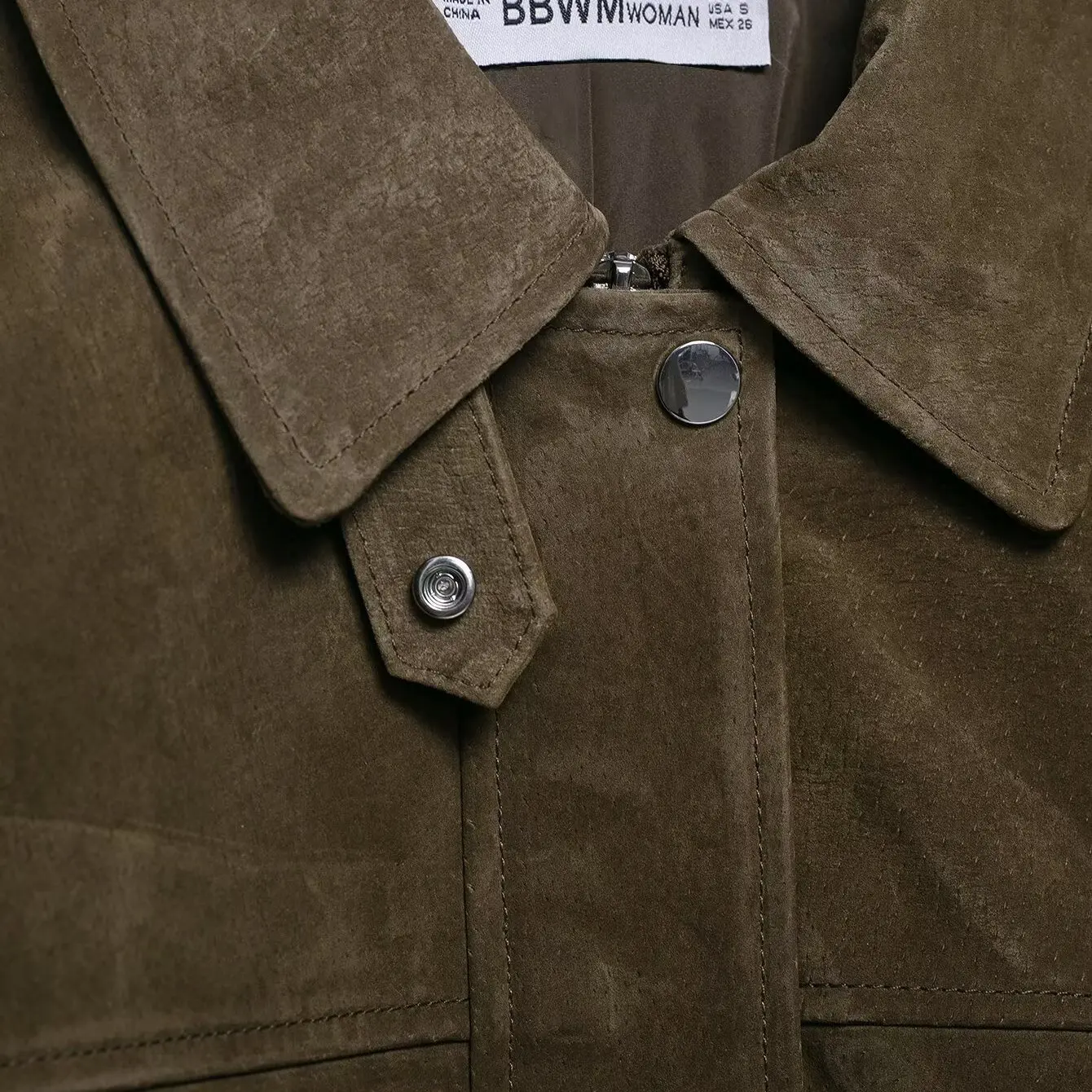 JNLEAOG Puro Pelle Pilota Jaet Faion delle Donne Versatile Tuta Sportiva Autunno Nuovo Arrivo 8073253 Poliestere Lungo Sve Cerniera