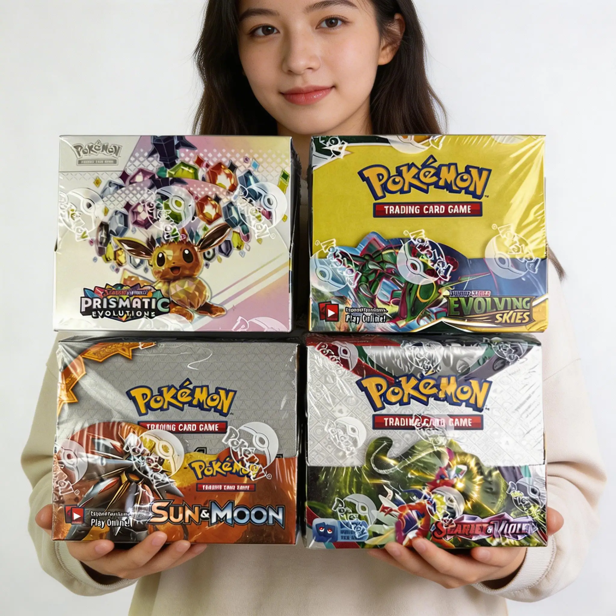 

Hot 360Pcs Pokemons Card TCG Scarlet&Violet Prismatic Evolutions 151 Prism 36 bag Pokemons Booster Box Collectible Tradiner Card