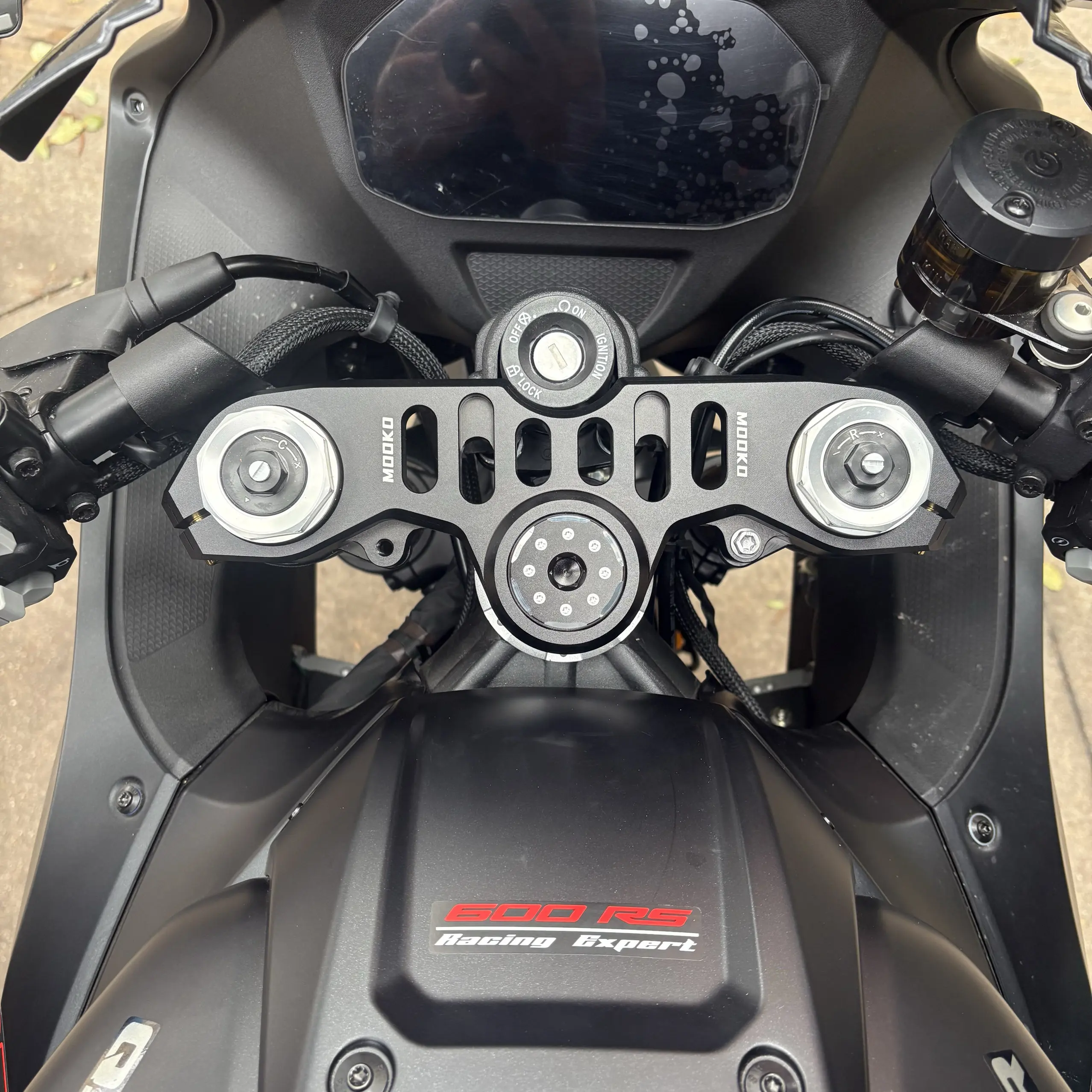 For QJMOTOR SRK 600 RS/800 modification accessories Motorcycle Top Triple Clamp Solid Top Clamp, Stable Handling