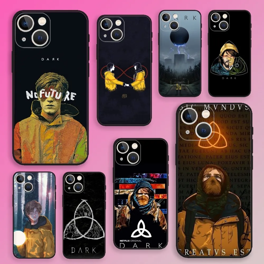 TV Series D-Dark Phone Case For iPhone 15,14,13,12,11,Plus,Pro Max,XS,X,XR,SE,Mini,8,7 Soft Silicone Black Cover