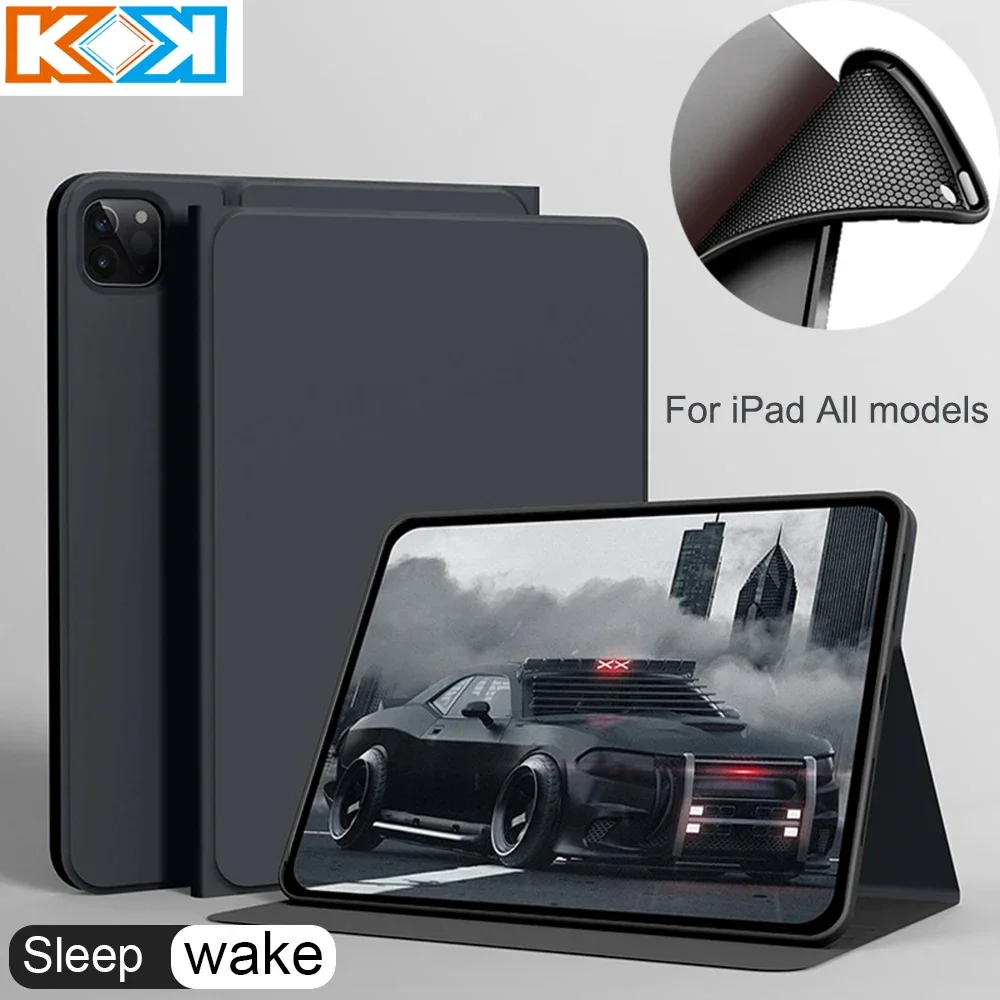Умный чехол KOK для Apple iPad Air 2 поколения 9,7 Air2 2014, приятный для кожи тканевый защитный чехол, регулируемая подставка A1566 A1 Умный чехол KOK для Apple iPad Air 2 поколения 9,7 Air2 2014, приятный для кожи тканевый защитный чехол, регулируемая подставка A1566 A1