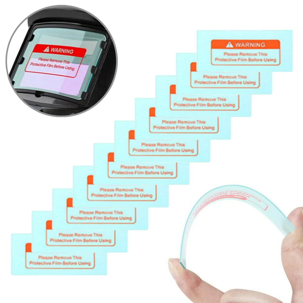Pack of 10 Clear Protective Lens Covers for Welding Helmets Designed for Use with Solar Auto-Darkening Helmet Systems