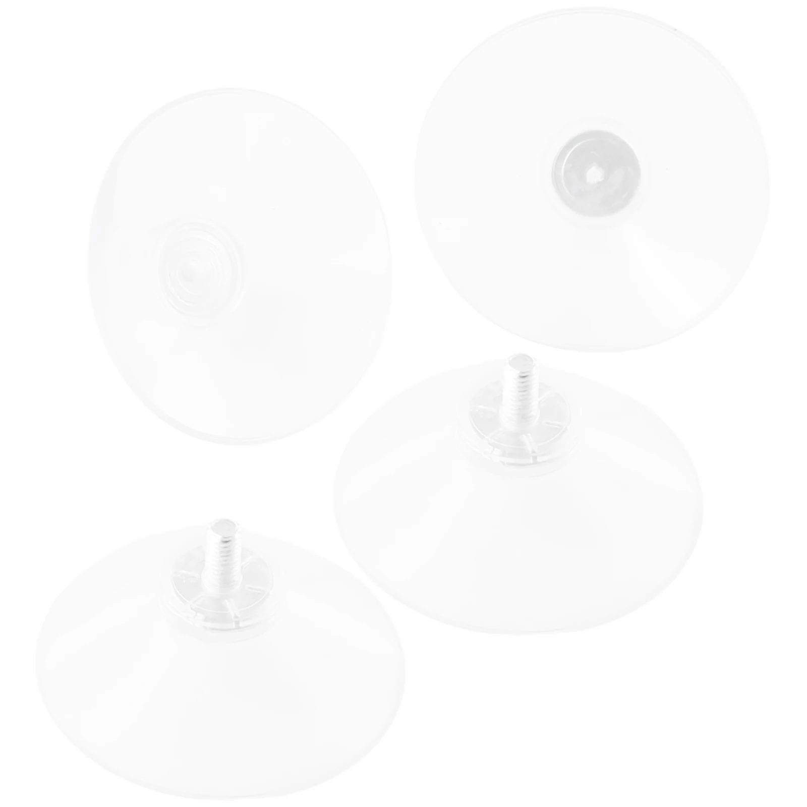 Transparent PVC Suction Cup Hooks 41mm With Screw Nut For Hanging Posters On Glass Window Shower Room Wall Storage Organizer