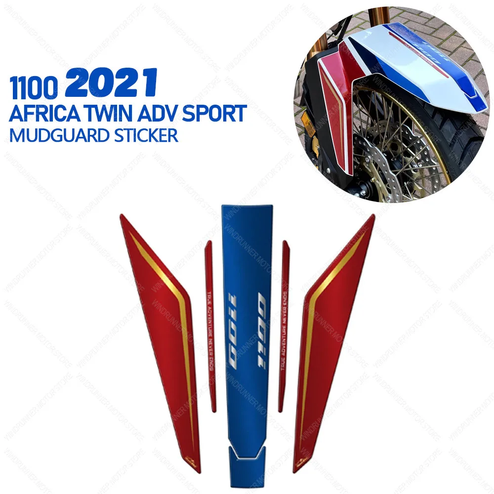 

For 1100 AFRICA TWIN ADV SPORT 2021 Motorcycle Accessories Motorcycle Mudguard Sticker Protector 3D Epoxy Resin Sticker