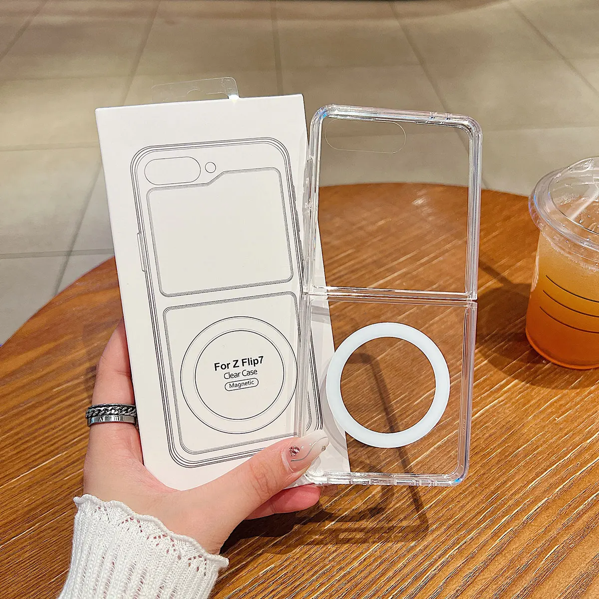 Z Flip7 Magnetische Hülle für Samsung Galaxy Z Flip 7 6 5 4 3 Cover Magnet Mag-safe Wireless Charge Clear Crystal stoßfeste Hülle