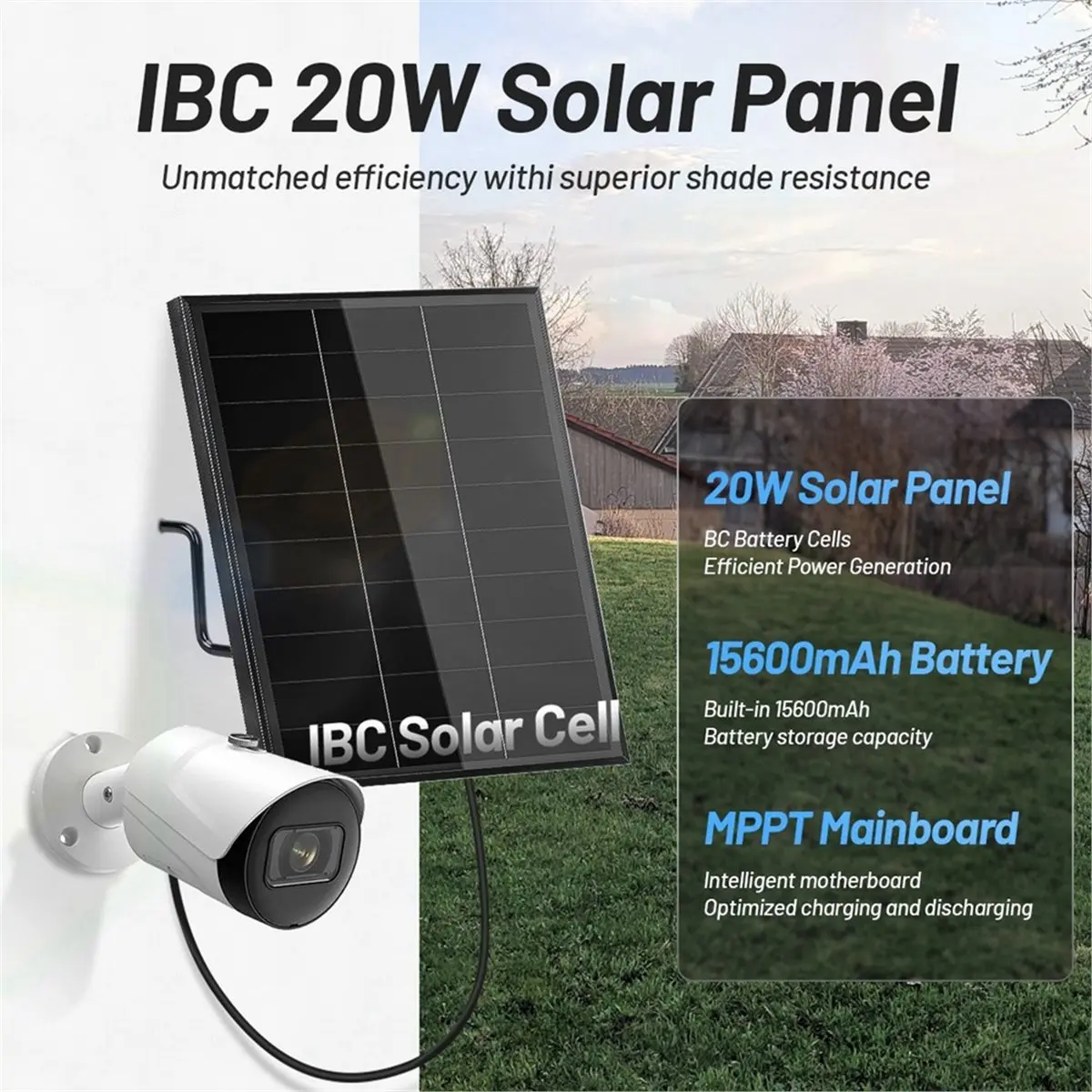 L70A 20W MPPT Solar Panel 12V/1A Battery Charger with MPPT Controller IP67 for Meshtastic MeshCore Router WiFi Security