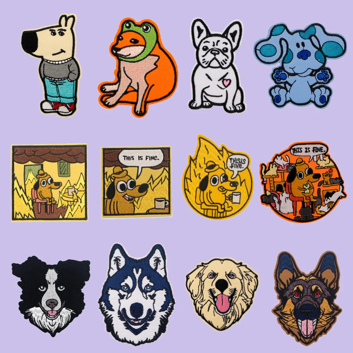 

Pet Dog Animal Embroidered Patch for Clothing Jackets Thermoadhesive Patch DIY Iron on Patch Applique Sticker Accessories