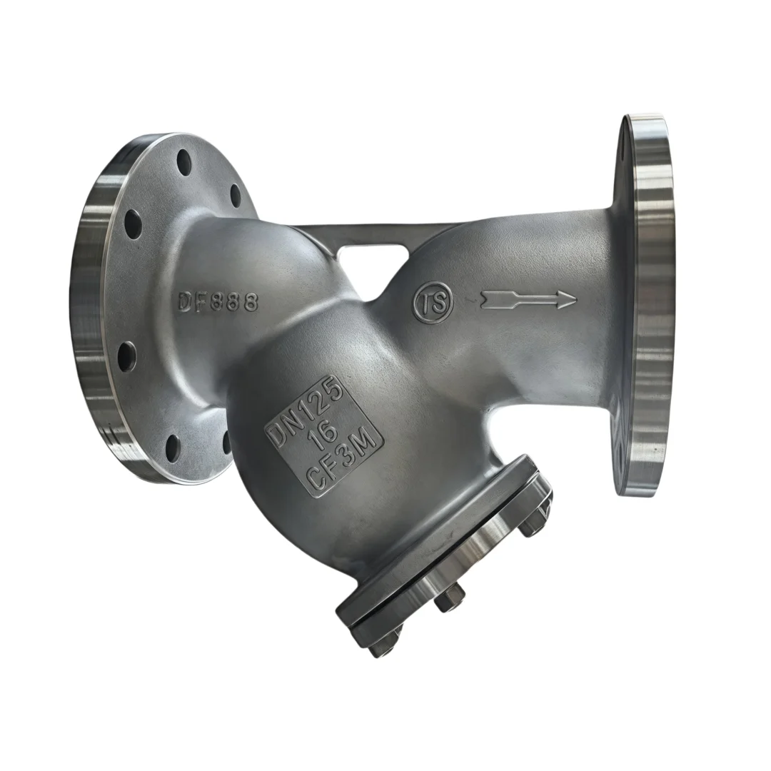 DN125 316L Stainless Steel Flanged Filter Carbon Steel ANSI 150lb WCB CF8 Cast Steel Flanged Industrial Pipe Y-Filter