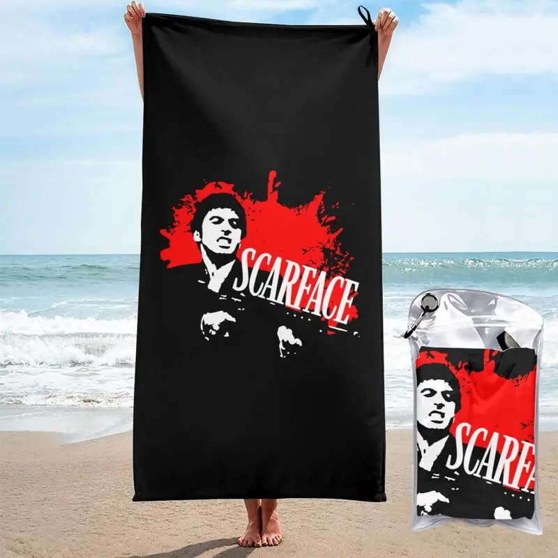 Scarface Tony Montana Blood Splatter Little Friend Pacino Gangster Quick dry Towel Large Outdoor Lightweight Superfine fiber