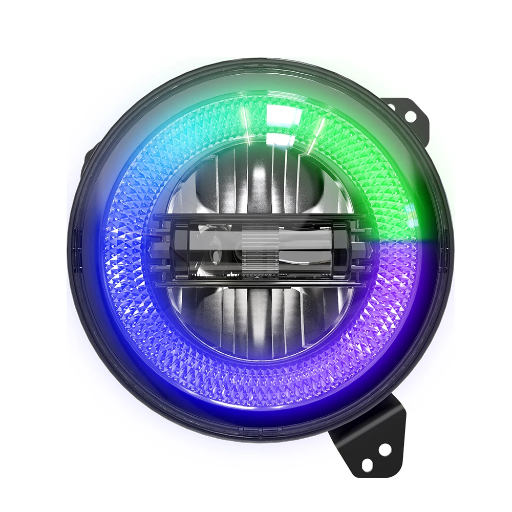 App Blue-Tooths Control Rgb Headlight 9 Inch Led Headlight 60W 121 Color Model Changed 9