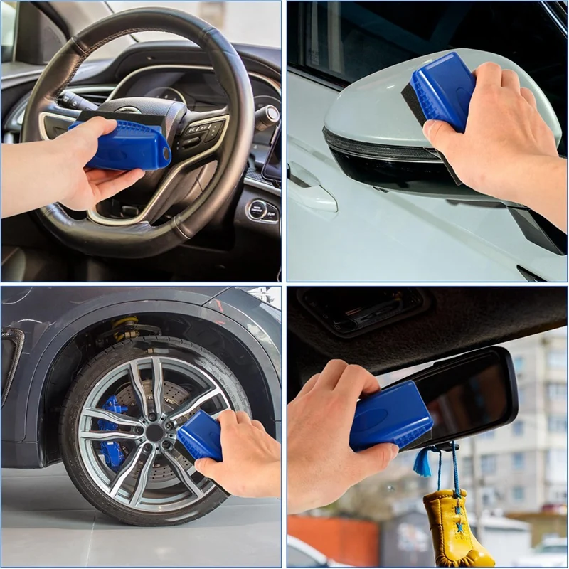 Tire Shine Applicator, Tire Dressing Applicator Pad, Tire Sponge Applicator Curved Tire Detail Sponge With Handle A