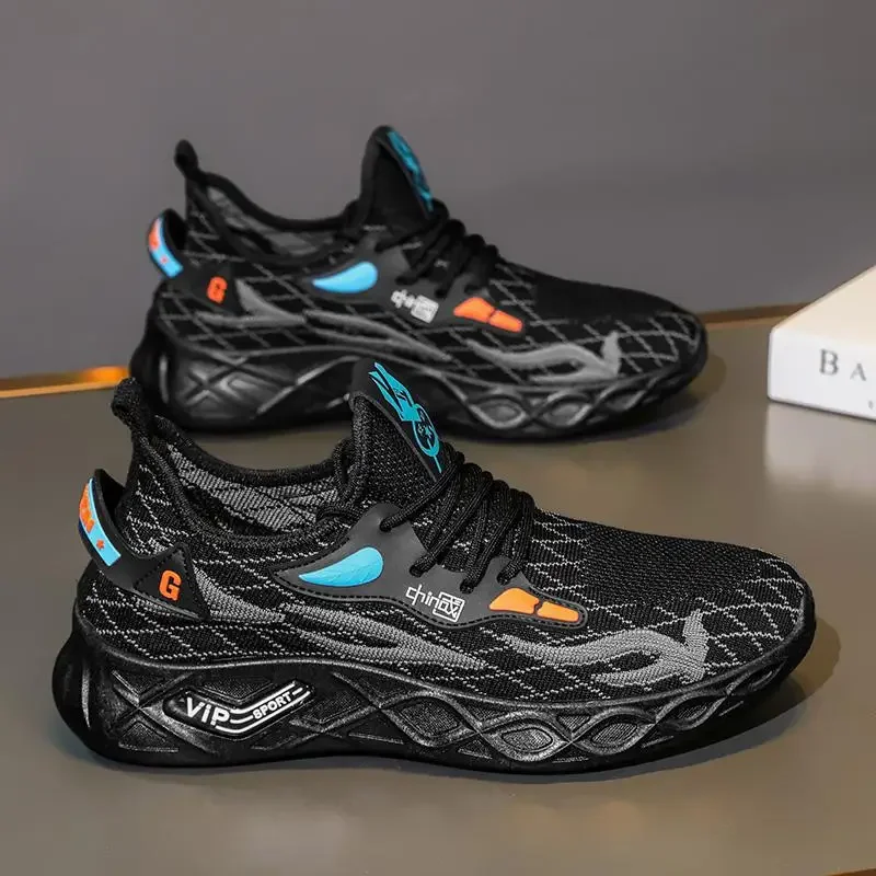 Classic men's shoes lightweight comfortable mesh breathable casual sports shoes for teenagers anti slip running shoes sneakers image 3