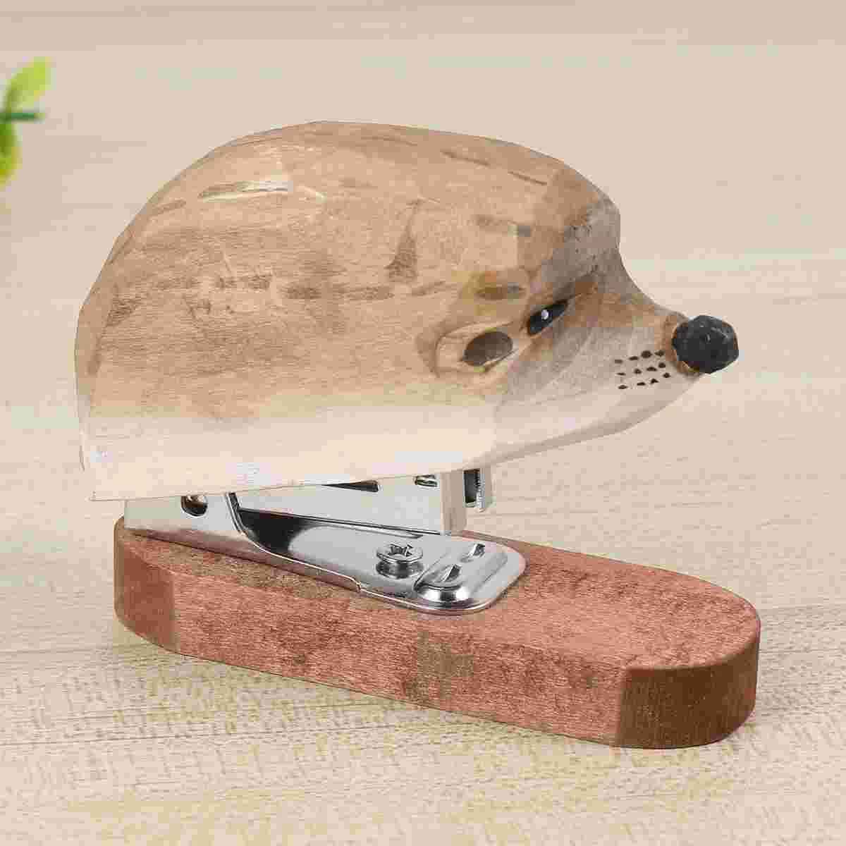 Stationery Mini Staplers Office Electric Bracket Hand Stapling Machine Decor Student Manual Wooden Book Sewer Portable