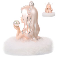 Car Aromatherapy Angel nament White Base Pink Resin Diffuser Air Freshener Decor Long Scent Interior Accessories