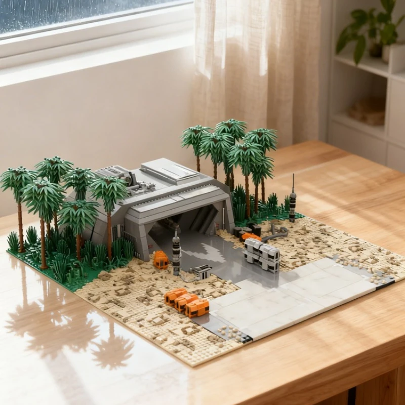 

5448 деталей MOC SW Landing Pad 9 On Star Battle UCS: Конструктор, модель для сборки, игрушка, подарок, креативный коллекционный предмет для демонстрации, премиум-класс для взрослых