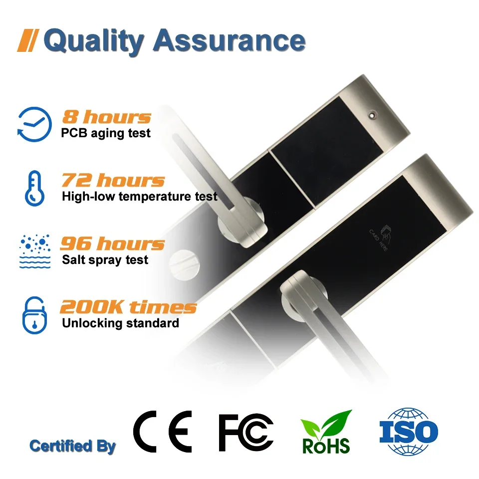 Hotel System Room Security Door Smart Hotel Locks Smart Hotel Lock With Intelligence Key