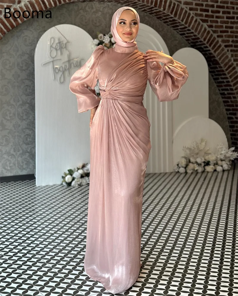 Booma حورية البحر للنساء للحفلات الراقصة مناسبة رسمية للنساء فستان سهرة طويل بطول الأرض طيات مخصصة 2025