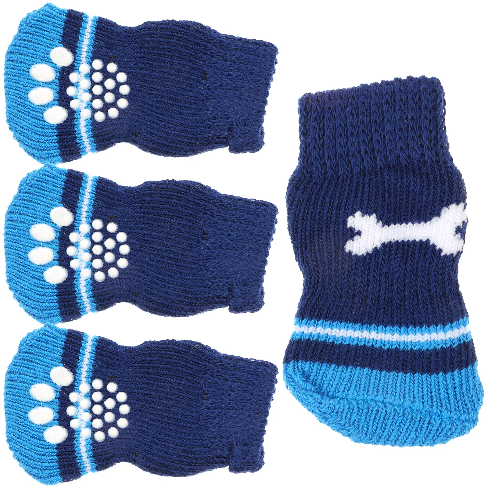 

2Pairs Anti-Slip Dog Socks Small Size Cotton Socks Protective Paw Cover for Outdoor Puppy Accessories Adorable Paw Protectors