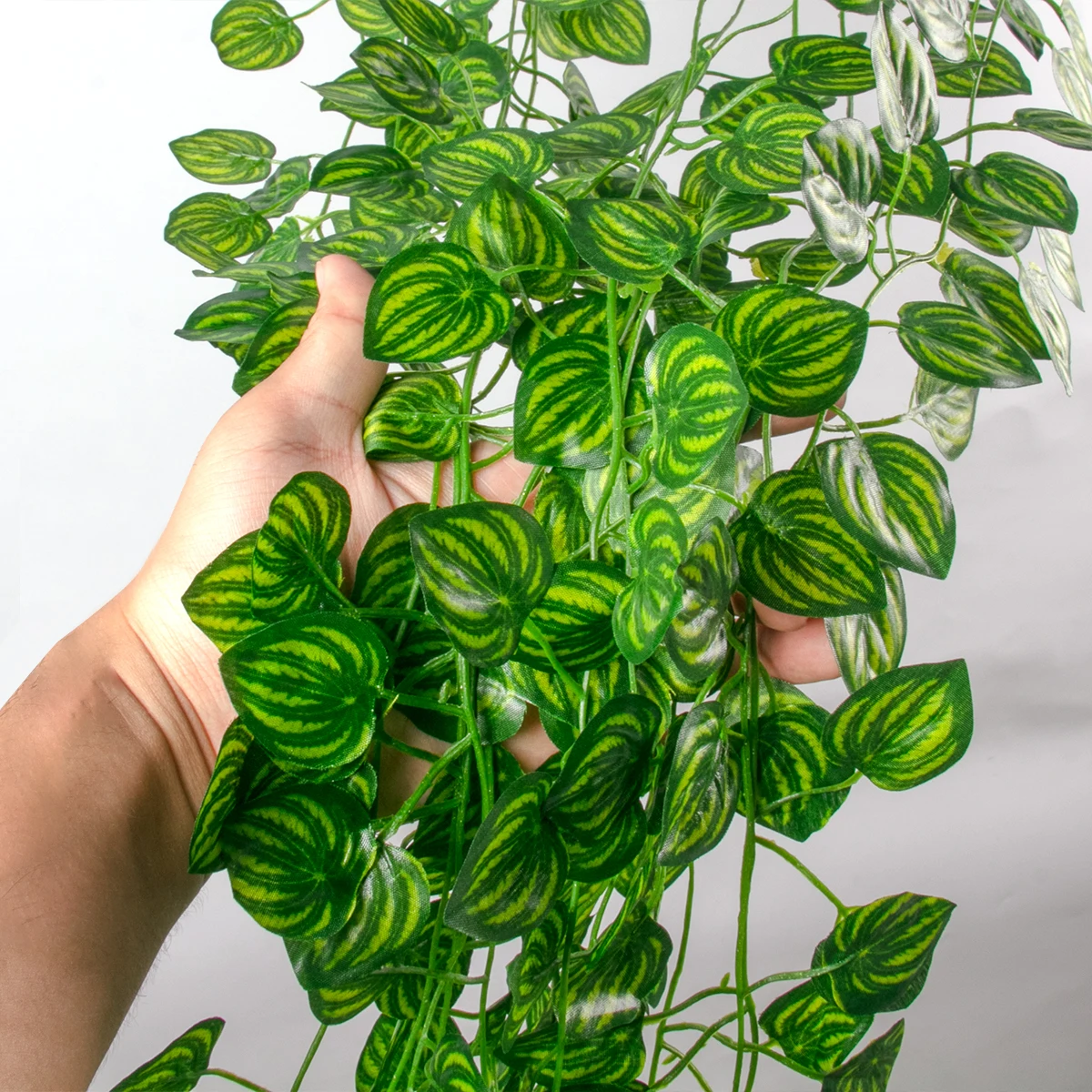 2.4M 72pcs Leaf Artificial Plant Green Ivy Leaf Garland Silk Wall Hanging Vine Fake Foliage Home Garden Decoration Wedding party