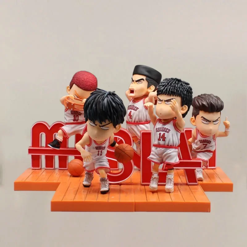 

Slam Dunk Figure Sakuragi Rukawa Akagi Mitsui Miyagi Anime Action Figures SHOHOKU Basketball Team Figurine PVC Model Doll Toys