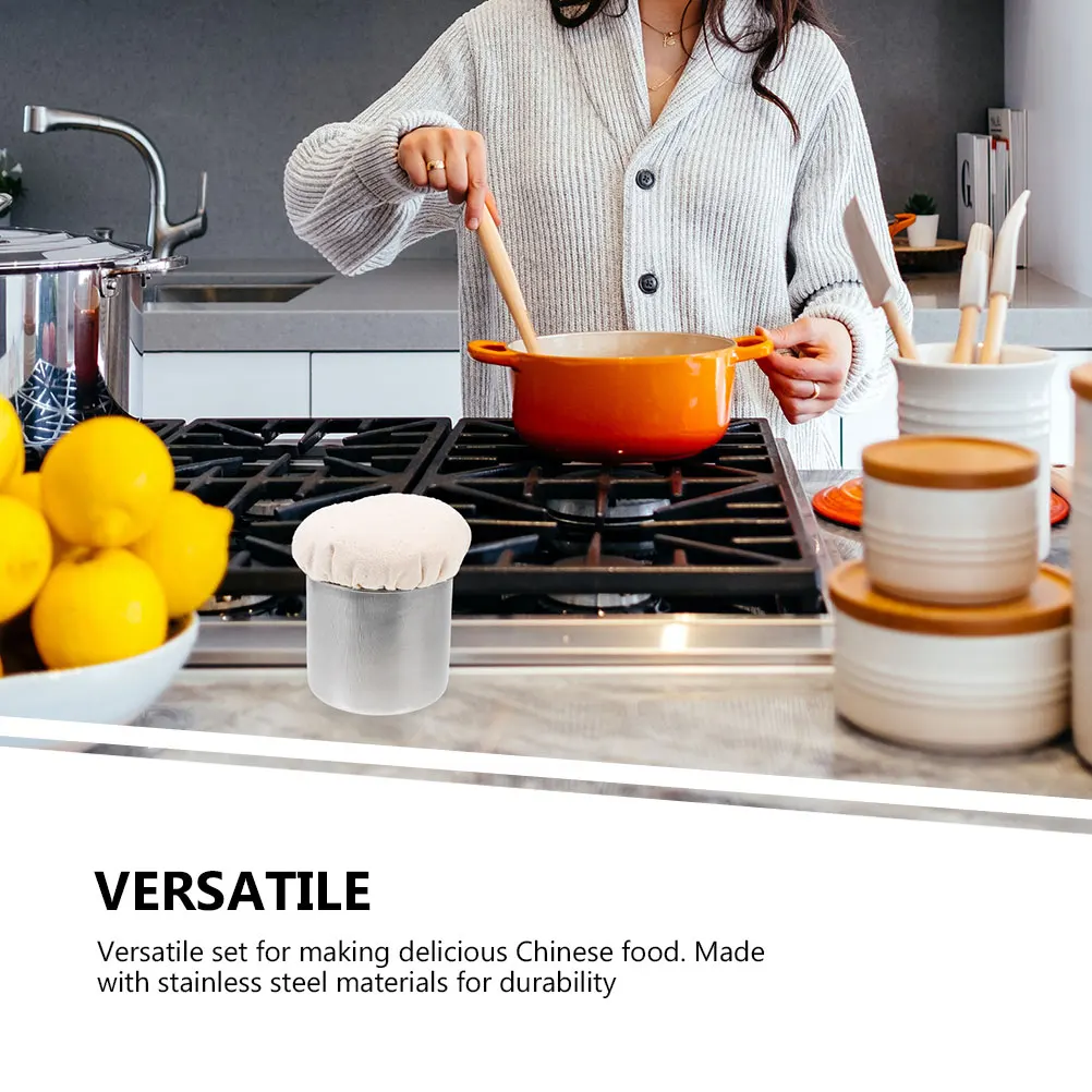 

1 Set Stainless Steel Pancake Tools Kit For Chinese Food Oil Mop Brush Tong Jar Wear-Resistant Cooking Essential Kitchen