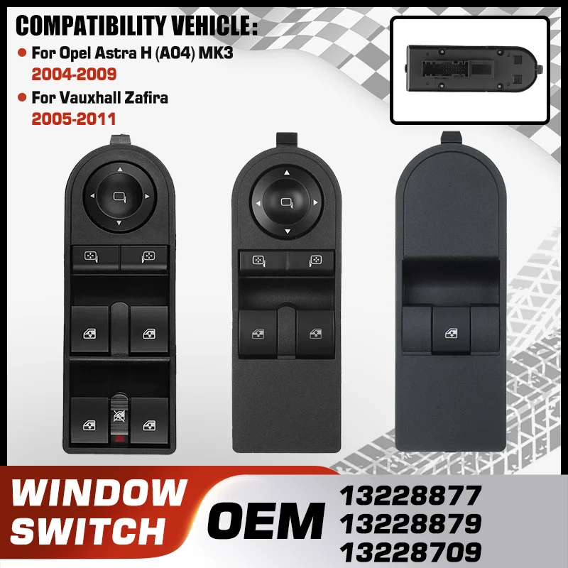 

For Opel Astra H Vauxhall Zafira Chevrolet Astra Chevrolet Vectra Chevrolet Zafira Holden Astra Power Window Door Lock Switch