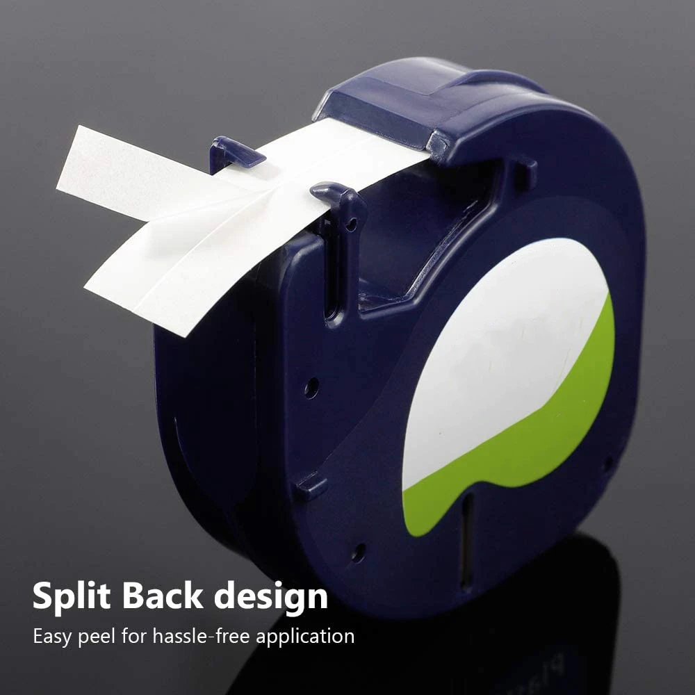 

5 шт., совместимая сменная лента для этикеток для DYMO Letratag, черная на белом самоклеящейся бумаге LT, лента для изготовления этикеток