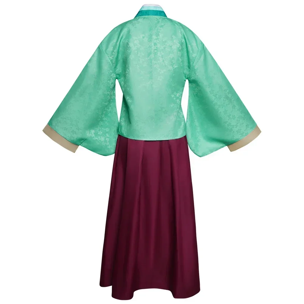 2025Halloween Anime The Apotheker Diaries Maomao Worden A Flower Cosplay Kostüm Wig Green Top Haarspeld Bowl