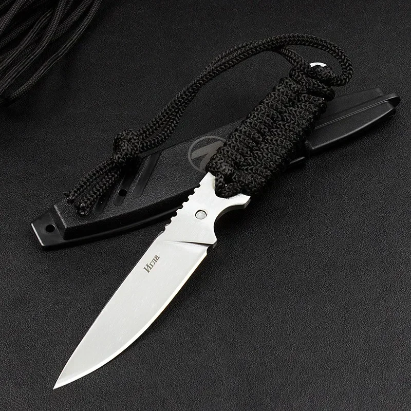 2024 Outdoor high-hardness tactical knife, EDC portable fixed blade, camping multi-purpose survival knife jungle pocket knife