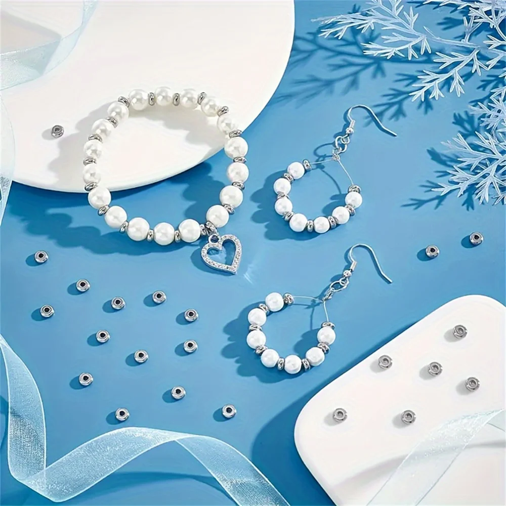 300pcs 6mm Two Color Spaced Acrylic Beads for DIY Bracelets as Gifts for People