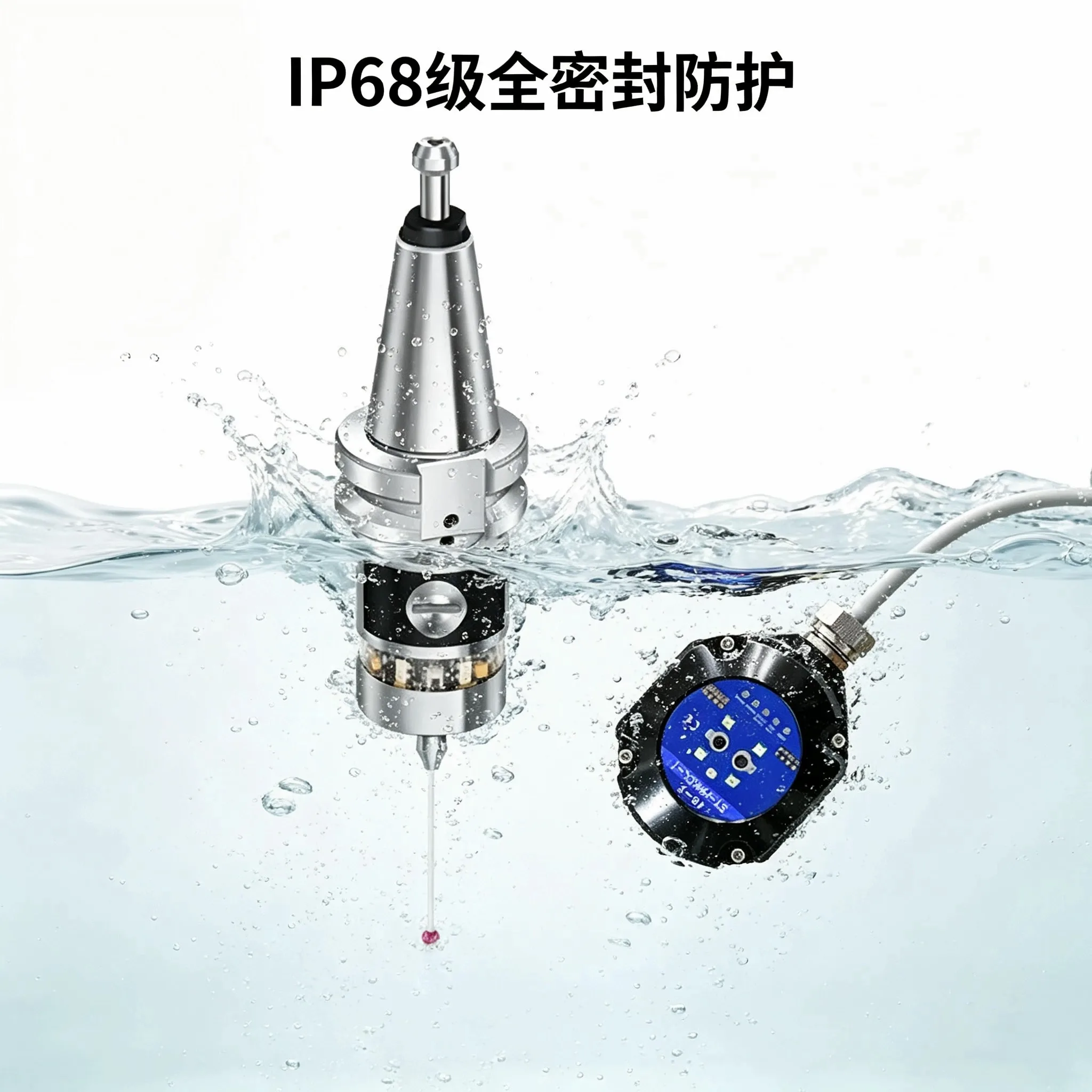 Wireless CNC Machine Tool Probe () for 2D/3D Inspection, Automatic Centering, and Edge Finding